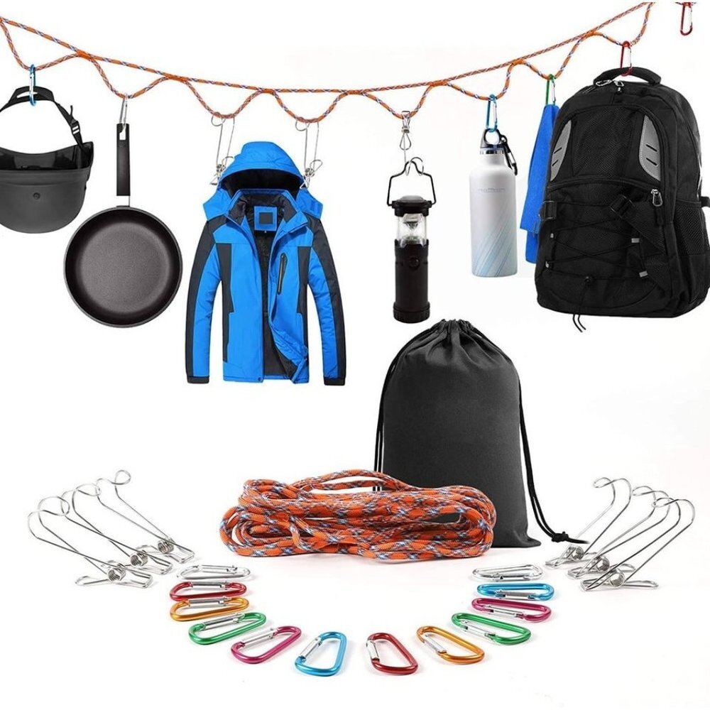 Campsite Storage Strap with 12pc Buckles & 6pc Clo